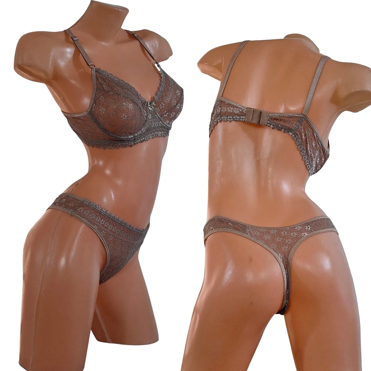 Conjunto Colaless Puntilla con Aro (art 5102) Talle 85 al 105: imagen 3