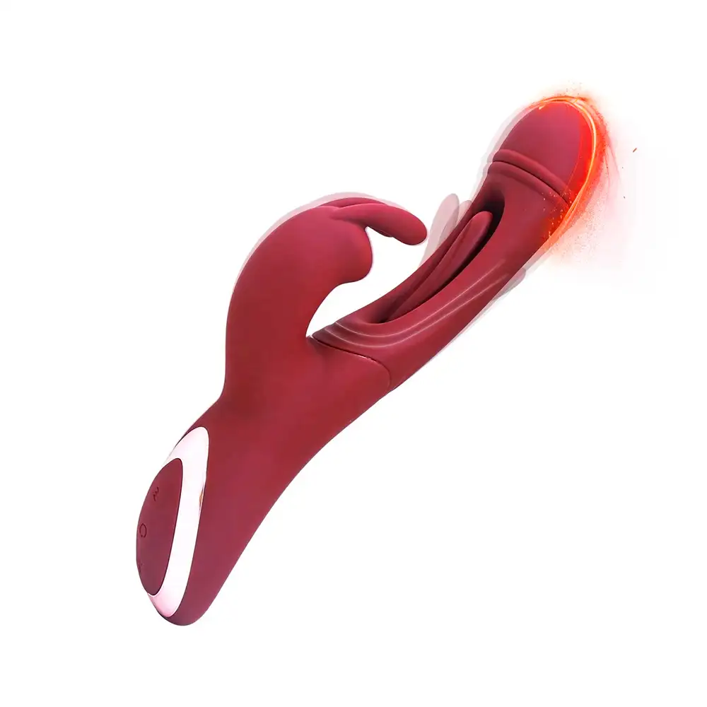 Vibrador 3 en 1 Dildo + Estimulador de Clítoris + Estimulador punto G Recargable USB