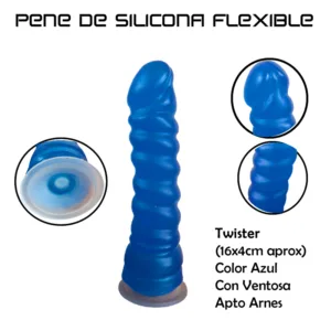 Pene Silicona Twister 16 x 4
